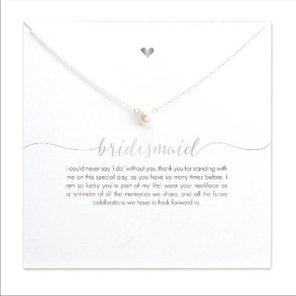 Bridesmaid Necklace Pearl Bridesmaid Gift